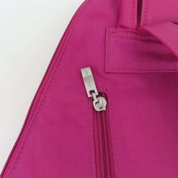 Baggallini Metro Backpack RFID Phone Wristlet Solid Pink Zipper Adjustable Strap - Picture 8 of 10